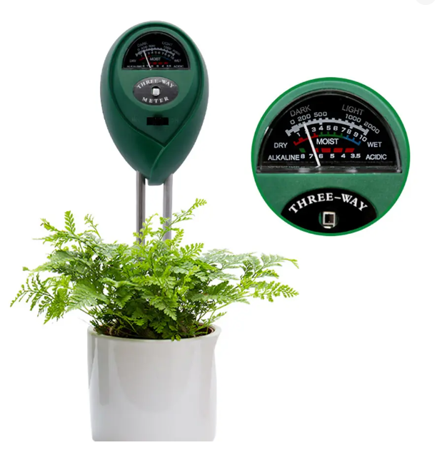 Soil Moisture Sensor - เครื่องวัดค่า pH ในสวน แสงแดด 3in1 เครื่องวัดค่า