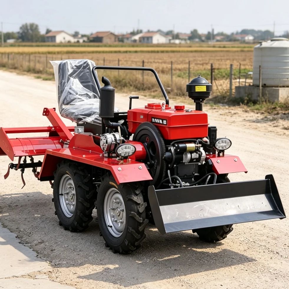 Agriculture Farming Equipments - เครื่องพรวนดินแบบโรตารี่ 4 ล้อ 4WD ที่ปรับแต่งได้สำหรับการเกษตร |