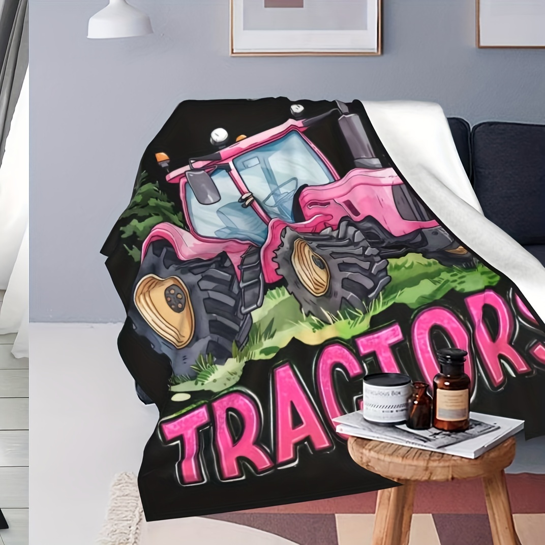ผ้าห่มขนแกะนุ่มพิเศษลายรถแทรกเ - Agriculture Farming Cartoon บทวิจารณ์และราคา