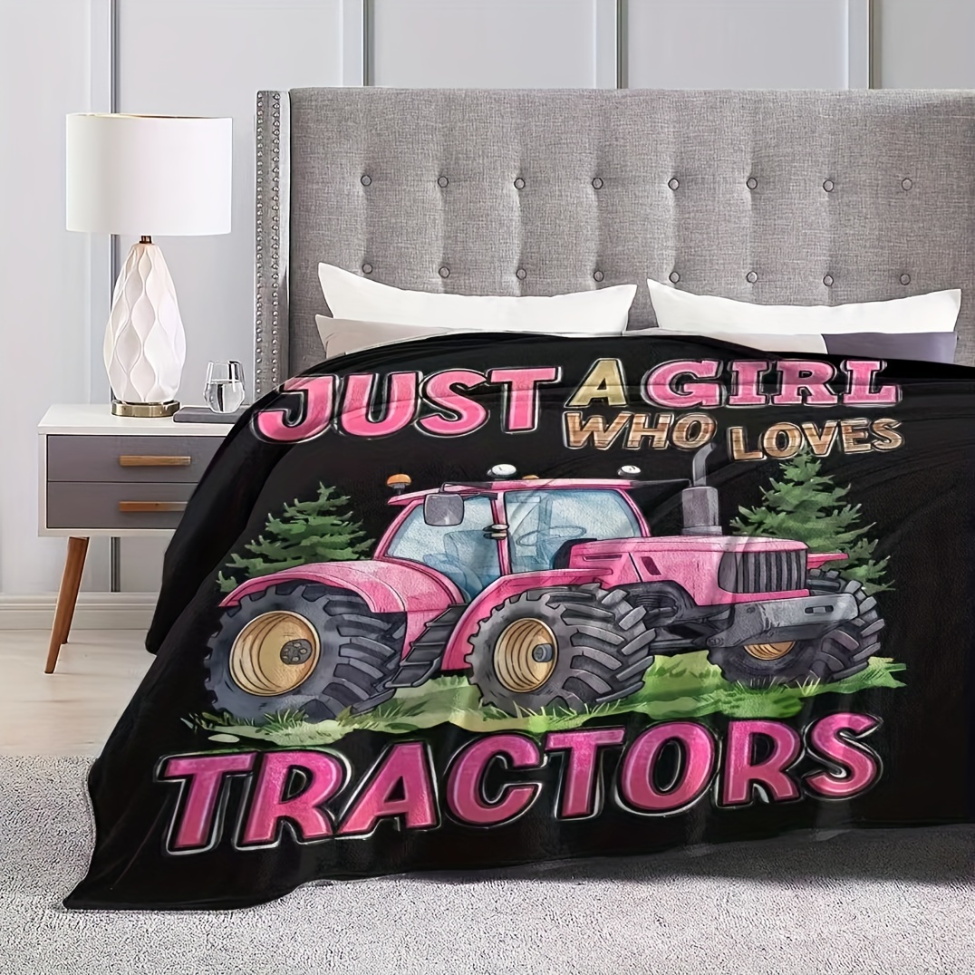 ผ้าห่มขนแกะนุ่มพิเศษลายรถแทรกเ - Agriculture Farming Cartoon บทวิจารณ์และราคา